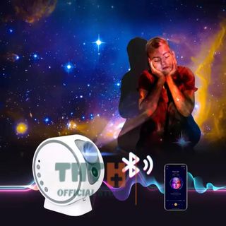 Đèn thiên hà V8 có loa bluetooth chiếu Galaxy trái đất hành tinh thiên văn