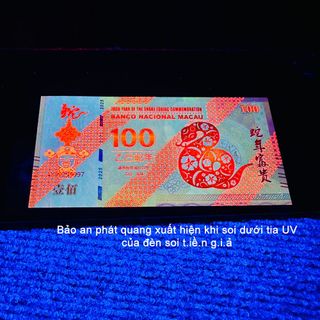 Sỉ Tiền Lưu Niệm Macao Con Rắn 100 Patacas - Có Bảo An - Tiền Lì Xì Tết 2025 Con Rắn - giá sỉ , giá buôn bán