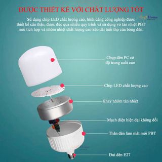 Sỉ Bóng Đèn LED Chiếu Sáng Đèn Bulb Trụ 30W, 40W, 50W, ánh sáng 6000K Tiết Kiệm Điện Năng Dùng Chui E27