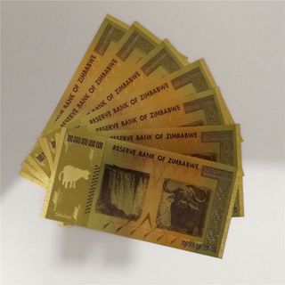 Sỉ Tờ Tiền Zimbabwe Plastic Mạ Vàng In Hình Con Trâu Siêu Đẹp, Lì Xì Tết 2025 Độc Lạ giá sỉ - giá bán buôn