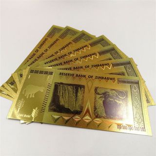 Sỉ Tờ Tiền Zimbabwe Plastic Mạ Vàng In Hình Con Trâu Siêu Đẹp, Lì Xì Tết 2025 Độc Lạ giá sỉ - giá bán buôn
