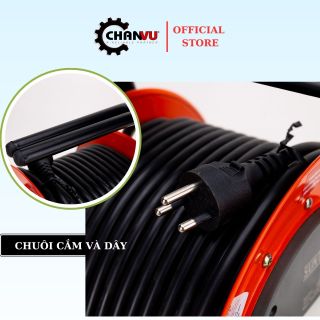 Ổ Cắm Rulo tròn quay tay, Ổ cắm Điện Kéo Dài chuyên dụng SUNTECH AC1520 - Dây 20m, Công Suất 2200W