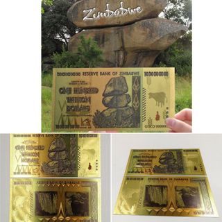 Sỉ Tờ Tiền Zimbabwe Plastic Mạ Vàng In Hình Con Trâu Siêu Đẹp, Lì Xì Tết 2025 Độc Lạ giá sỉ - giá bán buôn