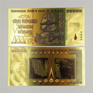 Sỉ Tờ Tiền Zimbabwe Plastic Mạ Vàng In Hình Con Trâu Siêu Đẹp, Lì Xì Tết 2025 Độc Lạ giá sỉ - giá bán buôn