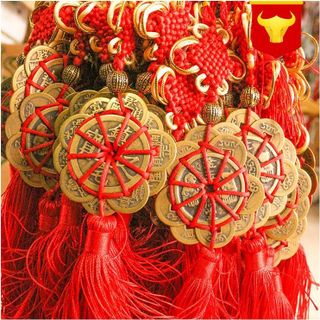 Sỉ Dây Đồng Xu Hoa Mai Thập Toàn Phong Thuỷ Tài lộc May Mắn. giá sỉ - giá bán buôn