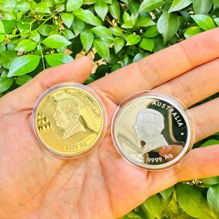 Cặp Xu Úc Rắn Vàng Bạc Không Hộp- giá sỉ, giá buôn bán