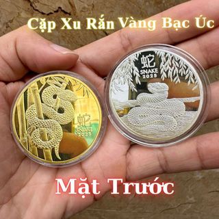Cặp Xu Úc Rắn Vàng Bạc Không Hộp- giá sỉ, giá buôn bán