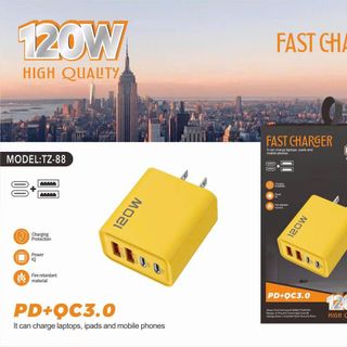 Củ sạc 120W fullbox chân dẹt