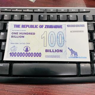 Sỉ Tiền 100 Tỷ Dollars Zimbabwe Lưu Niệm Lì Xì Tết- Mệnh Giá Siêu Khủng, Bảo An Dạ Quang giá sỉ - giá bán buôn