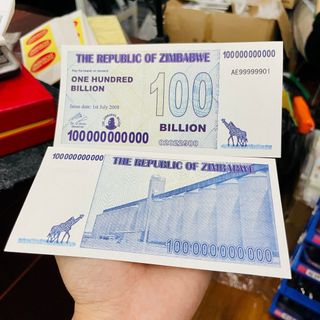 Sỉ Tiền 100 Tỷ Dollars Zimbabwe Lưu Niệm Lì Xì Tết- Mệnh Giá Siêu Khủng, Bảo An Dạ Quang giá sỉ - giá bán buôn