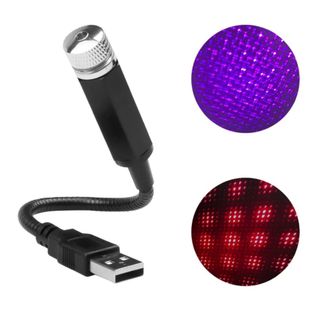 ￼Đèn LED Laze chiếu sáng trần xe hình ngôi sao, đầu cắm USB
