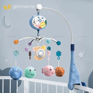 Treo Nôi Có Hộp Nhạc Xoay Tự Động 360 Độ, Đồ Chơi Treo Nôi Cũi Cho Bé, Kích Thích Thị Giác Genmama