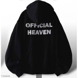 Áo khoác in chữ OFFICIAL HEAVEN nút bấm nón Chất nỉ dày mịn freesize dưới 70kg