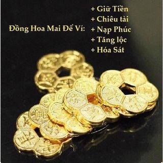 Sỉ Đồng Xu Hoa Mai Đồng Mạ Vàng Bỏ Bóp Ví Phong Thuỷ Tài Lộc May Mắn giá sỉ - giá bán buôn