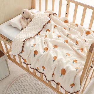 Chăn Xô Muslin Hạt Đậu Cho Bé Sơ Sinh Xuất Hàn, Hoạ Tiết Xinh Xắn, Mềm Mịn, Ấm Áp