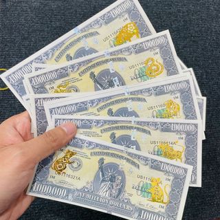 Bộ 12 Tờ Triệu Đô Siêu Cấp Vip Mạ Vàng 12 con giáp giá sỉ - giá bán buôn, lì xì Tết.