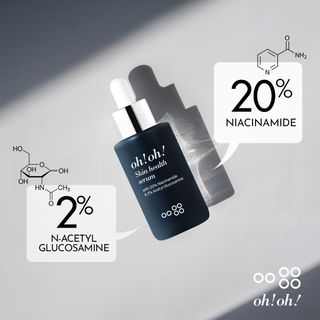TINH CHẤT DƯỠNG SÁNG DA, GIẢM THÂM NÁM OH!OH! SKIN HEALTH SERUM WITH 20% NIACINAMIDE & 2% ACETYL GLUCOSAMINE 30ML