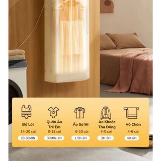 Máy Sấy Quần Áo Treo Tường - 2 Chế Độ Sấy,Công Nghệ Khử Trùng 3D, Gấp Gọn Tiện Lợi