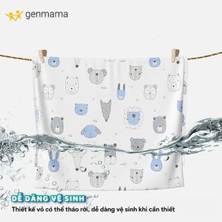 Quây Cũi Cho Bé 4 Mặt Kèm Nệm, Gối, Chất Liệu Cotton Mềm Mịn, Thoáng Mát, Bộ Quây Cũi Hoàng Gia Thiết Kế Đầu Vương Miện