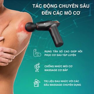 Máy massage cầm tay phiên bản nâng cấp có đèn giúp mát xa cổ vai gáy KH-866