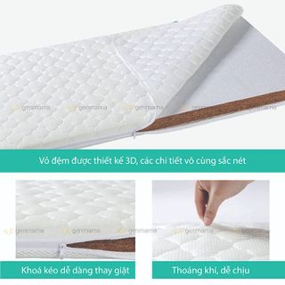 Nệm Ngủ Cho Bé, Nệm Xơ Dừa Tự Nhiên Kháng Khuẩn, Thoáng Mát, An Toàn Cho Da Bé Genmama
