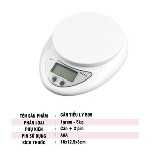 [TRỢ GIÁ] Cân Tiểu Ly Điện Từ Mini cao cấp định lượng 1g - 5kg- (Tặng thước giây- 2pin) - CHANLONG