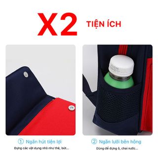 Balo Đi Học Cho Bé Mầm Non Vải Canvas Siêu Nhẹ, Quai Đeo Tuỳ Chỉnh, Tay Xách Tiện Lợi Genmama