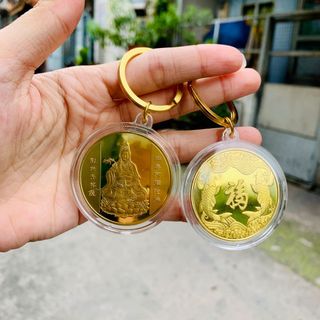 Móc khóa đồng xu Quan âm bồ tát giá sỉ - giá bán buôn