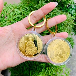 Móc khóa đồng xu Quan âm bồ tát giá sỉ - giá bán buôn