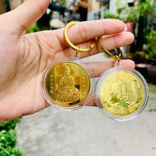 Móc khóa đồng xu Quan âm bồ tát giá sỉ - giá bán buôn
