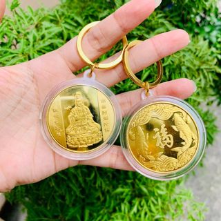 Móc khóa đồng xu Quan âm bồ tát giá sỉ - giá bán buôn