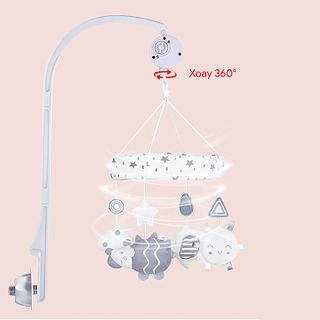 [Tặng Khung Treo] Đồ Chơi Treo Nôi Cho Bé Có Cót Xoay Phát Nhạc, Kích Thích Thị Giác, Đồ Chơi Treo Nôi Hanmade