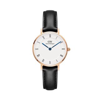 ĐỒNG HỒ NỮ CAO CẤP D.W PETITE ROMAN NUMERALS DÂY DA MẶT TRÒN 5