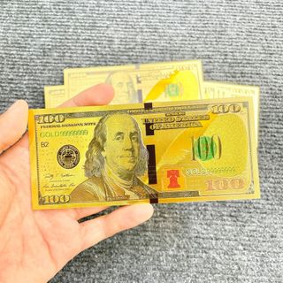 Sỉ Combo 100 tờ Tiền Đô 100 USD 999999999 mạ vàng giá sỉ - giá bán buôn, lì xì Tết.