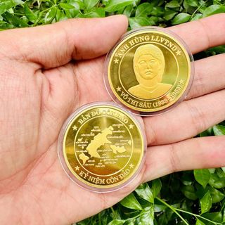 [Sỉ Rẻ Nhất] Đồng Xu Cô Võ Thị Sáu Mạ Vàng tặng kèm túi gấm Phúc- Lộc, lì xì Tết. giá sỉ - giá bán buôn