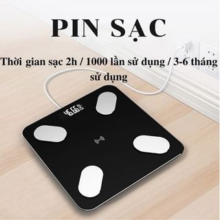 Cân Điện Tử 18in1 CHANLONG Sạc USB Kết Nối Bluetooth Phân Tích Chỉ Số Cơ Thể (Tặng thước dây + Cáp sạc)