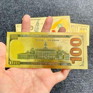 Sỉ Combo 100 tờ Tiền Đô 100 USD 999999999 mạ vàng giá sỉ - giá bán buôn, lì xì Tết.