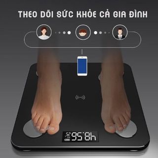 Cân Điện Tử 18in1 CHANLONG Sạc USB Kết Nối Bluetooth Phân Tích Chỉ Số Cơ Thể (Tặng thước dây + Cáp sạc)