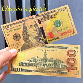 Sỉ Combo 100 tờ Tiền Đô 100 USD 999999999 mạ vàng giá sỉ - giá bán buôn, lì xì Tết.