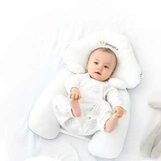 Gối Chặn Chữ U Cho Bé Sơ Sinh, Gối Chống Giật Mình, Chống Bẹp Đầu Chất Liệu Cotton, Vải Sợi Tencel Cao Cấp Genmama