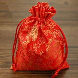 Túi gấm đỏ thêu rồng phụng giá sỉ - giá bán buôn