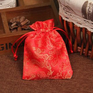 Túi gấm đỏ thêu rồng phụng giá sỉ - giá bán buôn