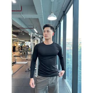 Áo thun nam dài tay, áo thể thao nam thu đông dáng body giữ nhiệt