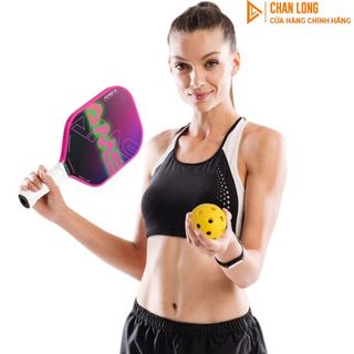 Vợt Pickleball AMS Power XL, Bề Mặt Sợi Carbon Độ Nhám Cao- Tặng Kèm 2 Quả Bóng