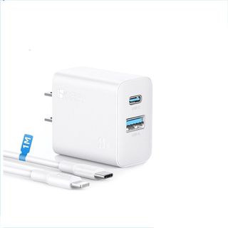 Combo Bộ Sạc Nhanh 2 Cổng USB-A & Type-C 1HORA GAR163 với Cáp L 1m