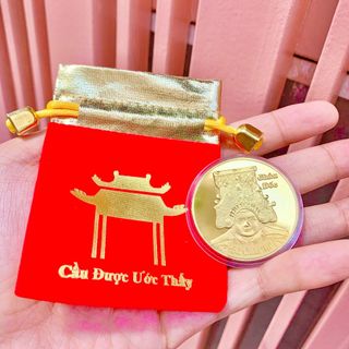 Xu Bà Chúa Châu Đốc Kèm Túi Gấm Đỏ Phúc, Lộc, lì xì Tết. giá sỉ - giá bán buôn