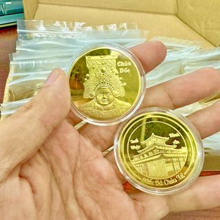 Xu Bà Chúa Châu Đốc Kèm Túi Gấm Đỏ Phúc, Lộc, lì xì Tết. giá sỉ - giá bán buôn