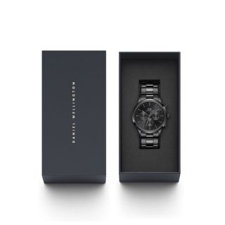 ĐỒNG HỒ NAM CAO CẤP D.W MẶT CHONOGRAPH DÂY THÉP CÓ TEM KÍCH HOẠT BẢO HÀNH ĐIỆN TỬ FULLBOX HÃNG 3