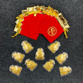 Thỏi Thần Tài Mạ Vàng Cao Cấp Tặng Túi Gấm giá sỉ - giá bán buôn, lì xì Tết.