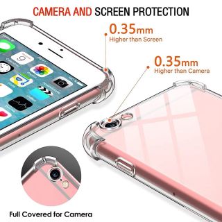 Ốp lưng iPhone 16 6 6s 7 8 Plus X XR XS Max 11 15 Pro Max Silicone dẻo Trong suốt Chống sốc